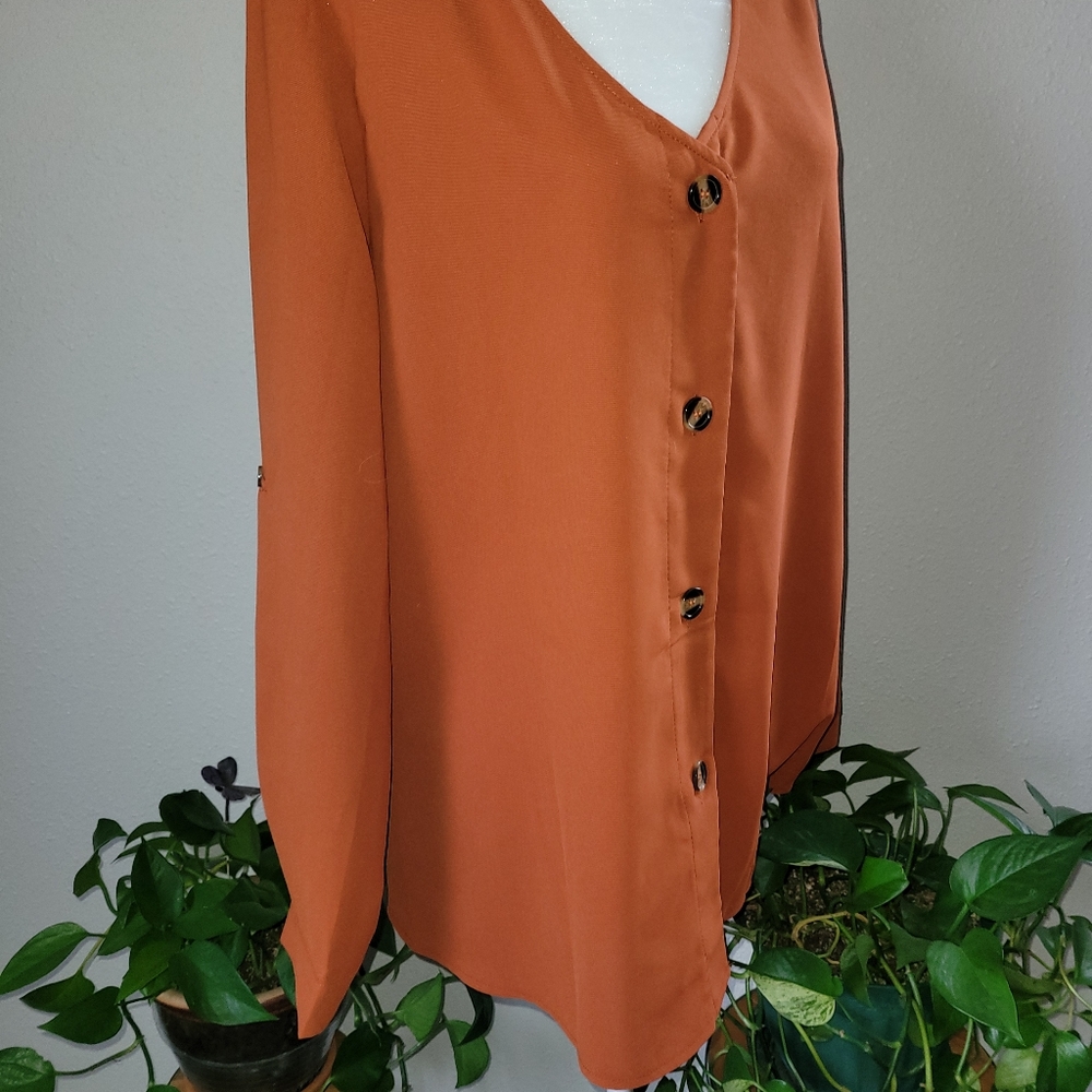 Attractive  rust colored women's  blouse